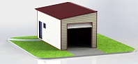 Одноэтажный гараж art.100118 на заказ в спб